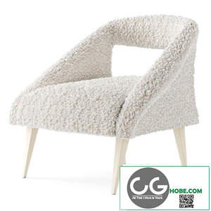 Retro Barrel Chair / Fur Chair