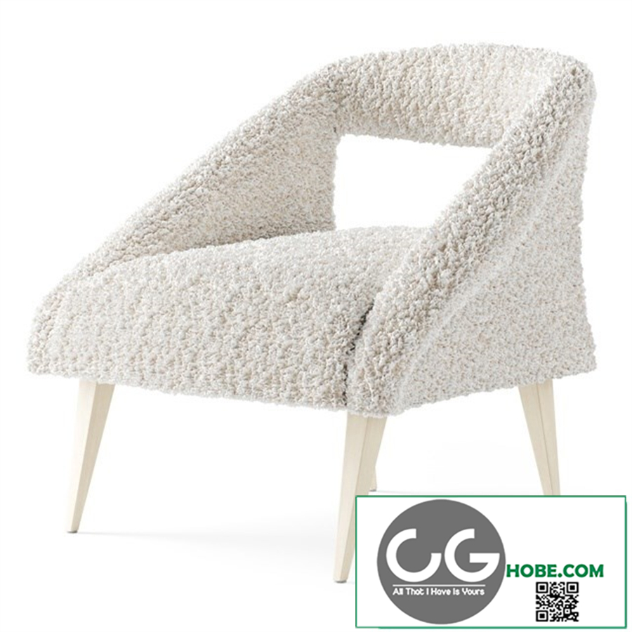 Retro Barrel Chair / Fur Chair
