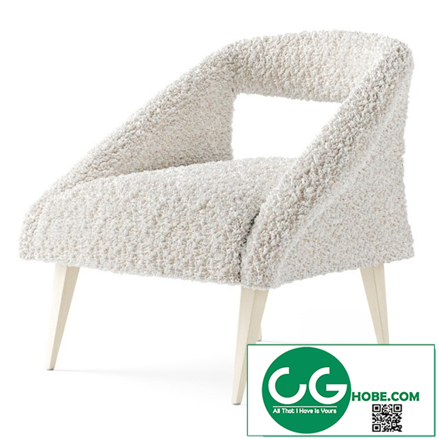 Retro Barrel Chair / Fur Chair