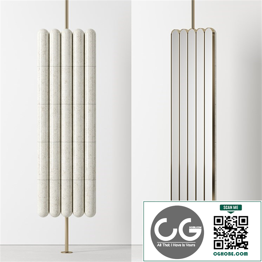 Raku-Yaki Swinging Mirror by Emmanuelle Simon