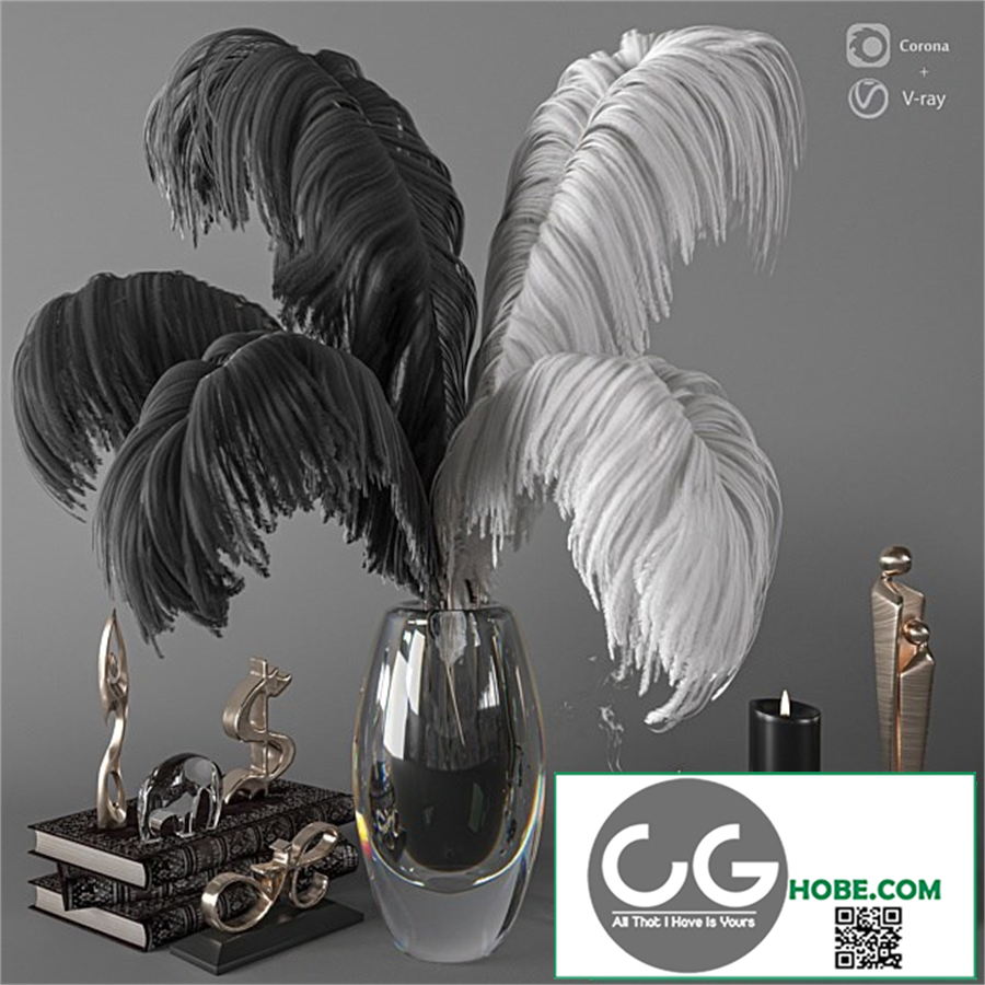 Feathers Decorative Set C