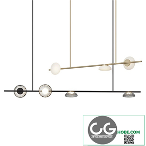 Ross Gardam Ceto Horizontal Chandelier Double