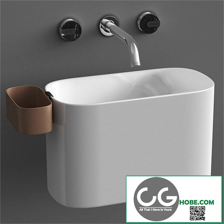 Wall mounted Korakril Ptit handrinse basin & Graff Mod plus faucet