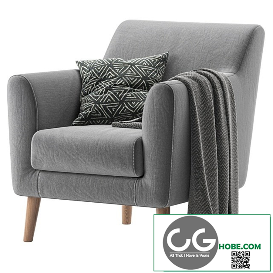 Armchair Odens Sherst Grey