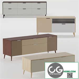 SD TV stand SK Design Olson Wood 1