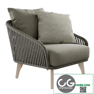 Outdoor garden wicker woven armchair 4so Santander chair
