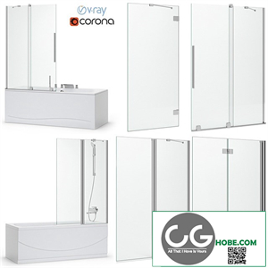 Bath screens and bathtubs Radaway and Ravak set 120
