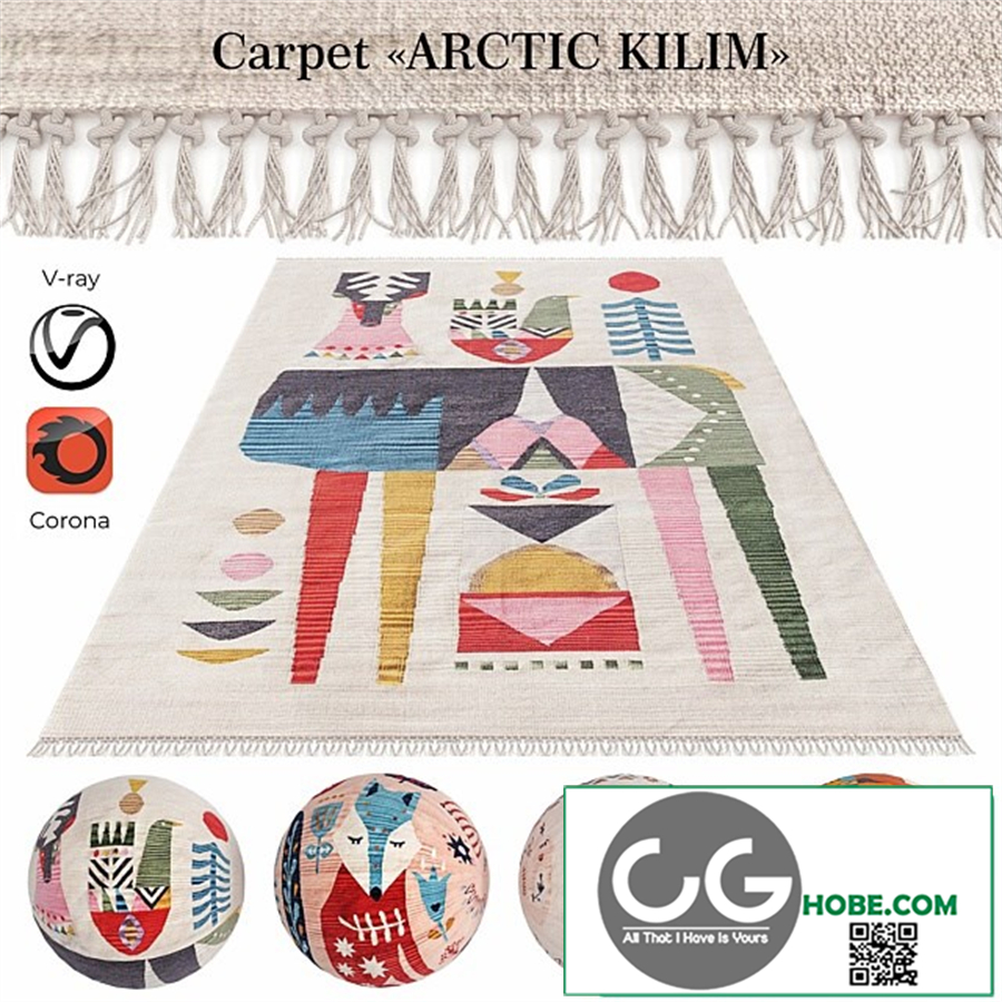 Indian carpet from plant fibers 