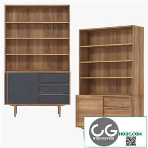 Rack Bruni / Bruni Black with doors, 120 * 205 * 45 cm