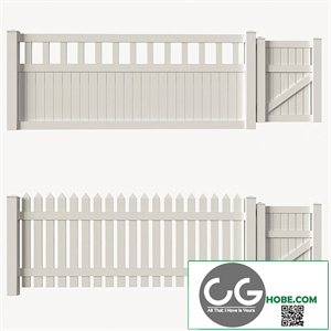 Set of PVC fences + wicket