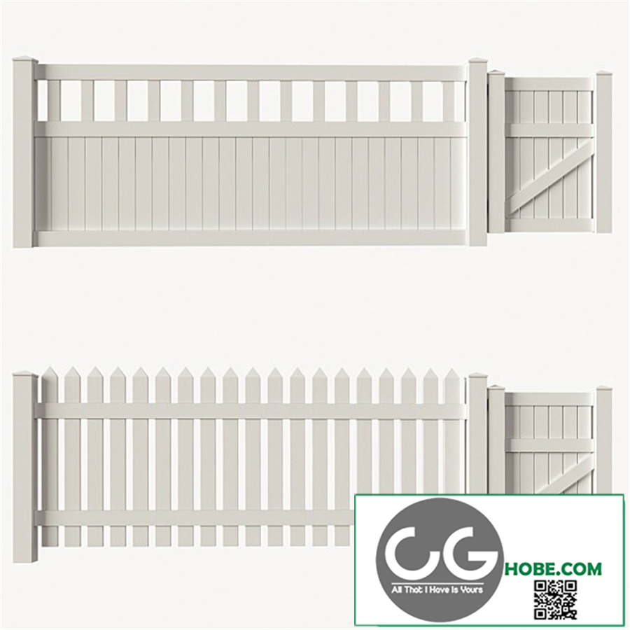 Set of PVC fences + wicket