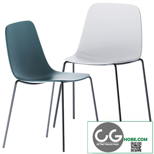 Maarten Plastic Four Legs Chair by Viccarbe