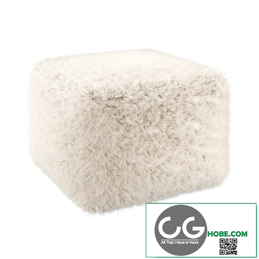 Fur pouf