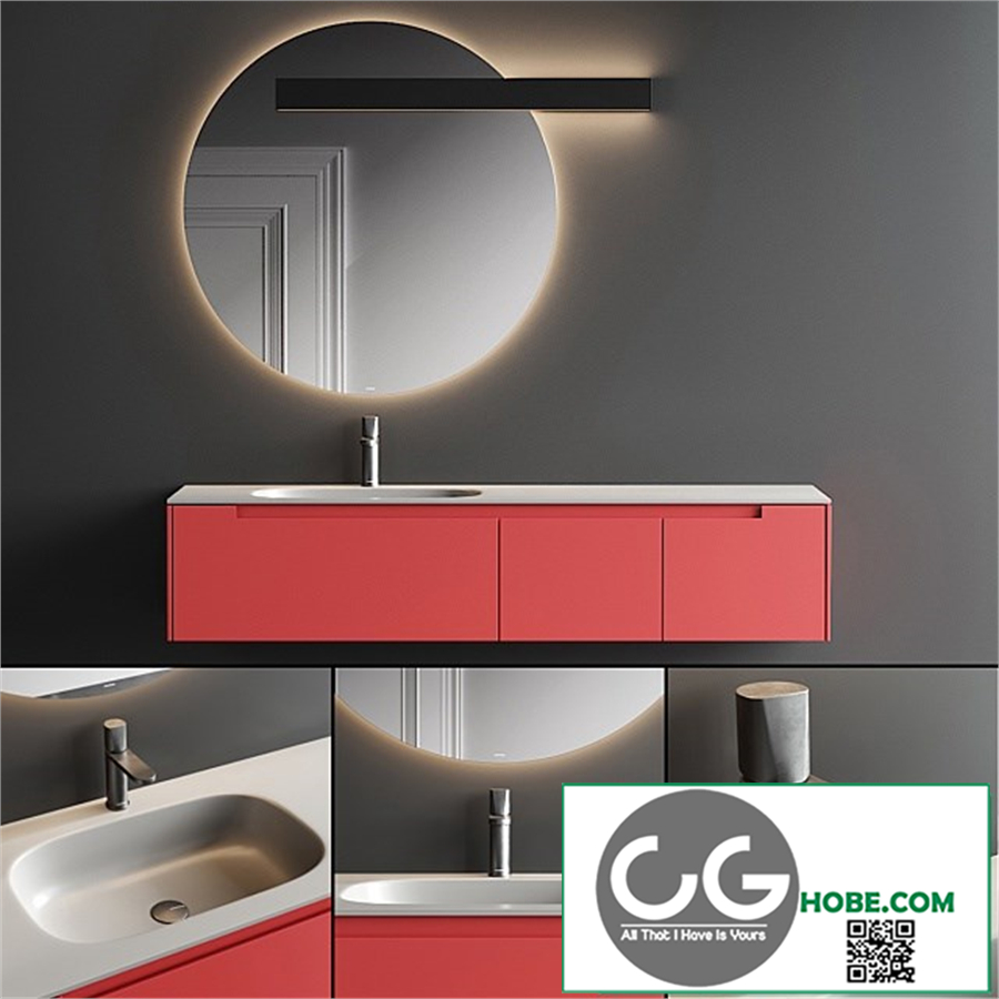 Antonio Lupi Design Orma Vanity Unit Set 1