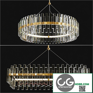 Phoebe Round LED Crystal Chandelier Collection