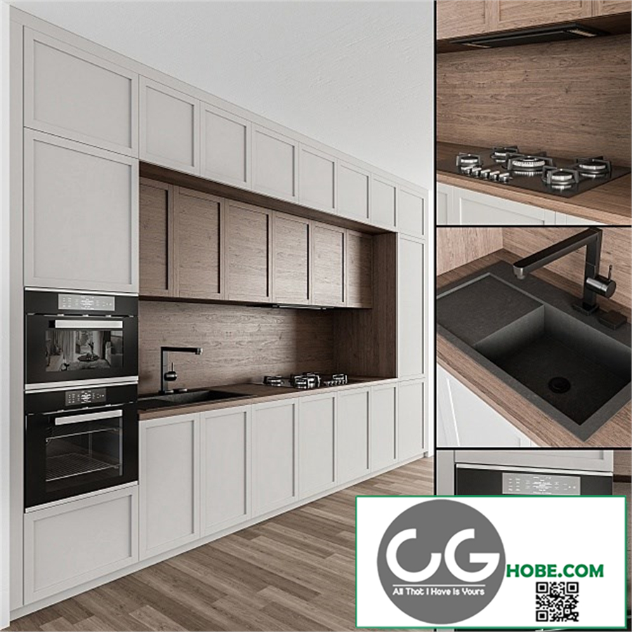 Kitchen Neo Classic - White and Wood 30
