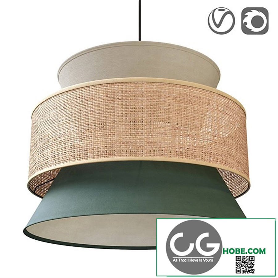 Raffia lampshade, Dolkie