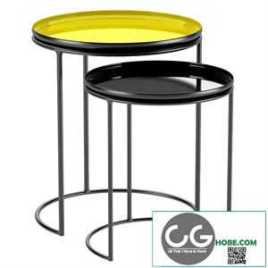Set of 2 round coffee tables Tivara