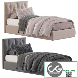 Bed with a soft headboard 8