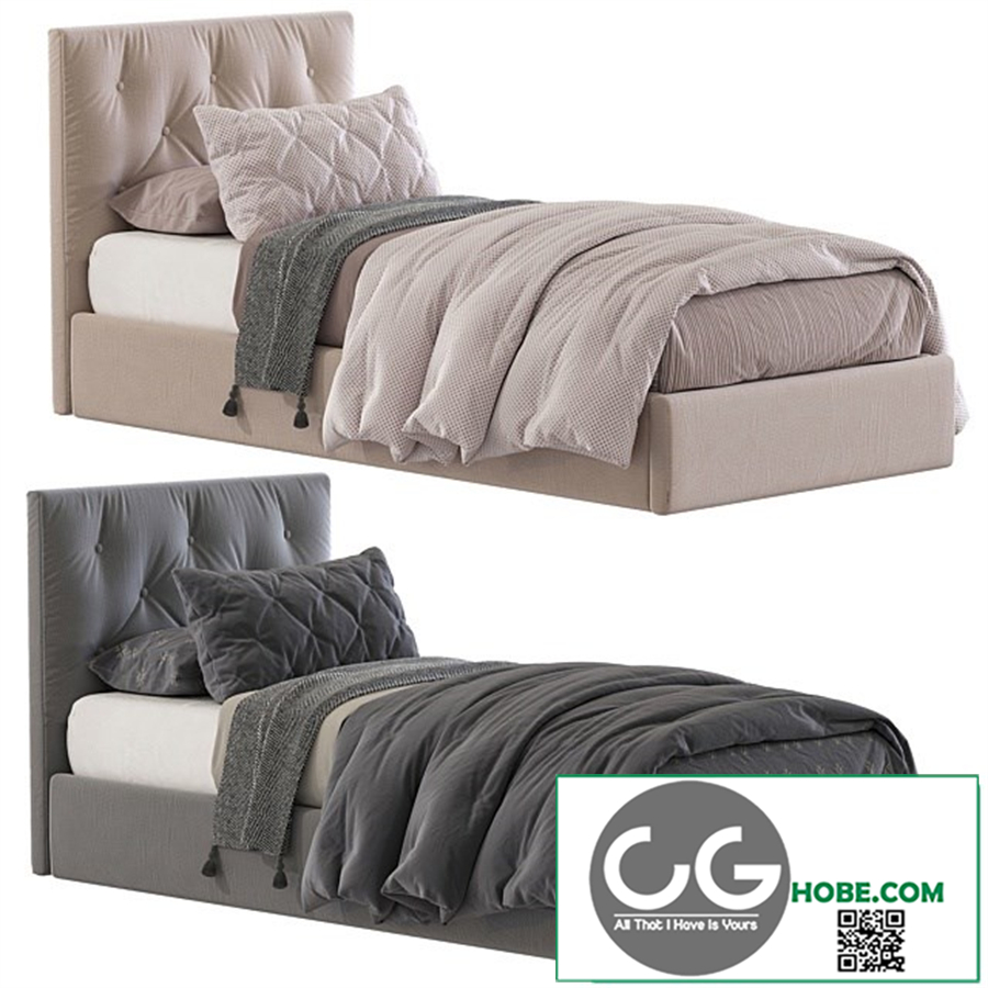 Bed with a soft headboard 8