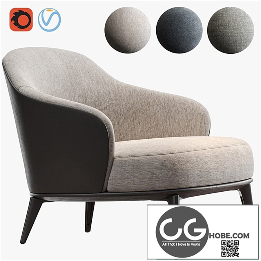 MINOTTI LESLIE ARMCHAIR