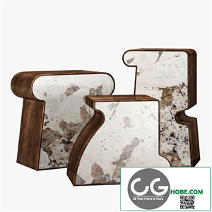 Kelly Wearstler ternion traid tercet side table