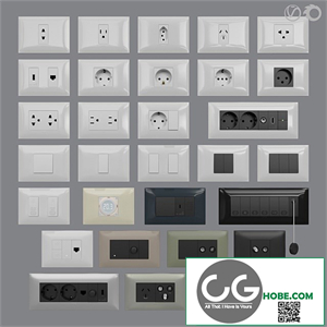 Sockets and switches Vimar Neve Up (IT/US standard cover plates)