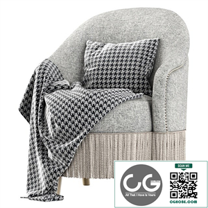 Amanda dining chair with plaid