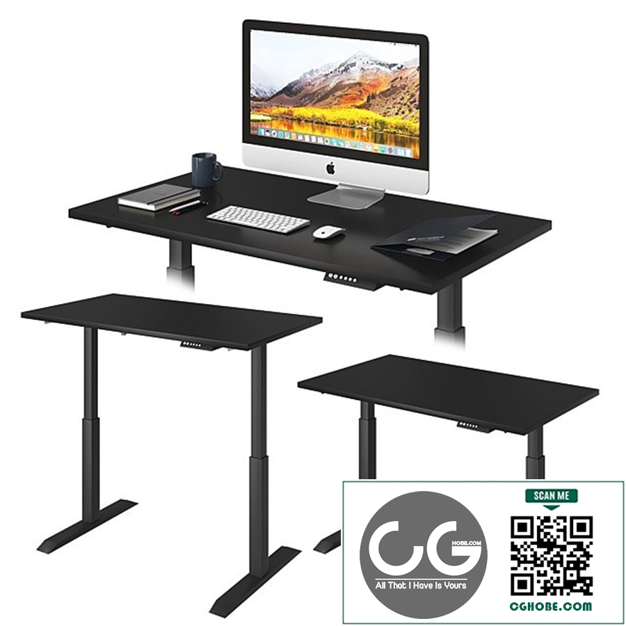 Black lift desk