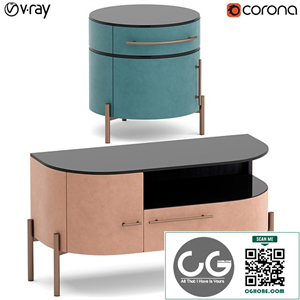 Baxter Plisse small tables