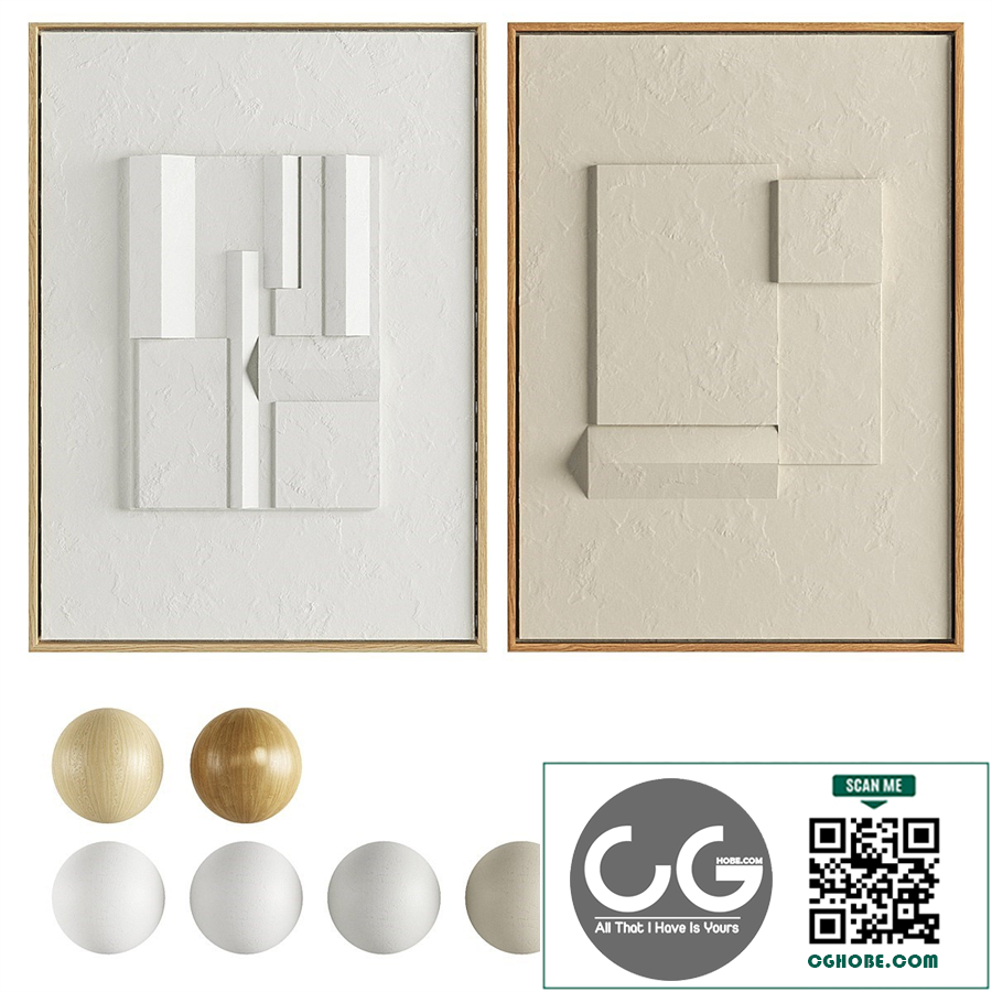 Iolastudios - Plaster Painted Relief Artwork 04