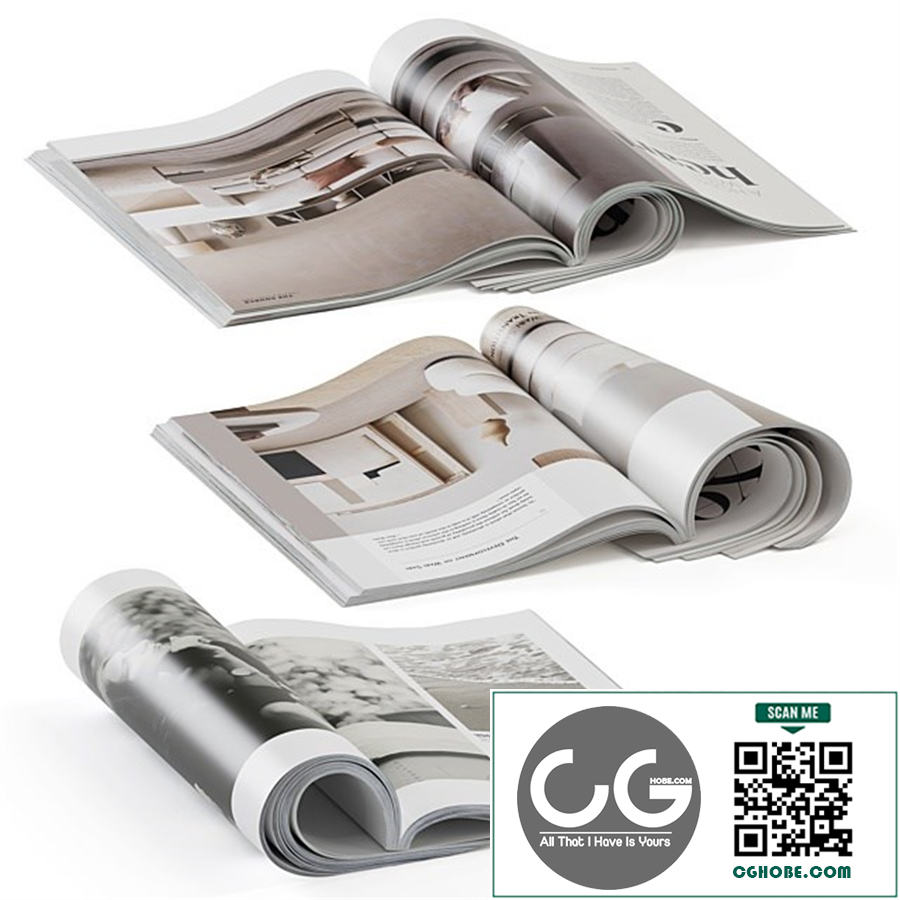 magazines rolled