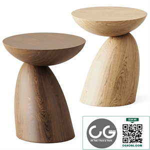 Wooden Parabel table by Eero Aarnio Originals