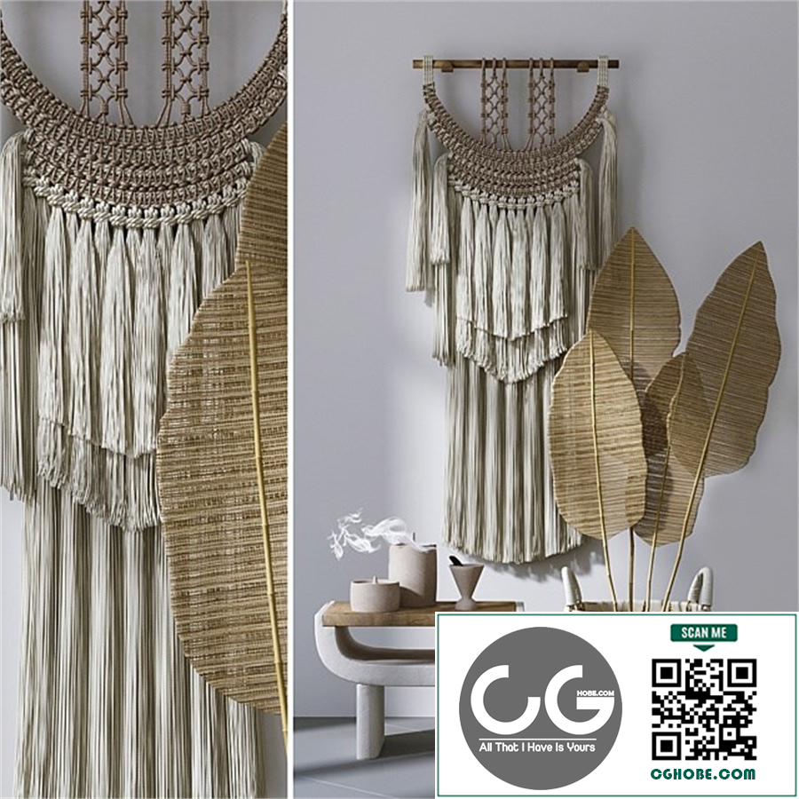 Decorative set with Wall Hanging Macrame # 4