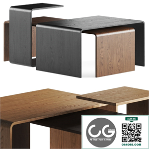 Gravelli Trio Wooden Coffee Tables