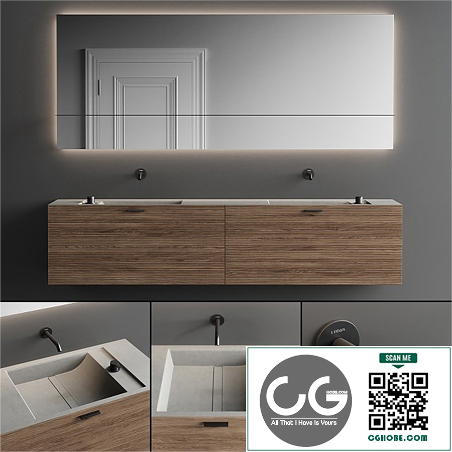 Inbani Grate 03 Vanity Unit Set 4