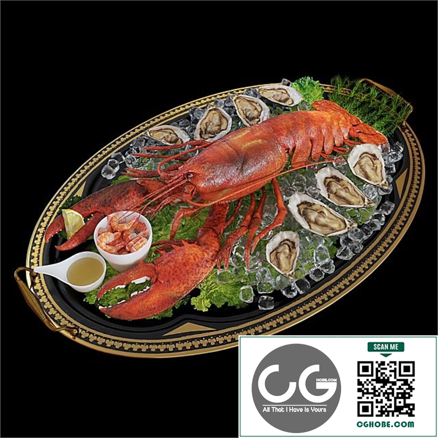 Lobster on a tray