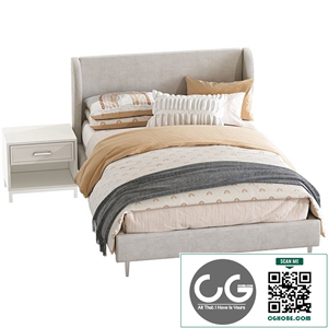 Bed Wren Wingback Upholstered Bed