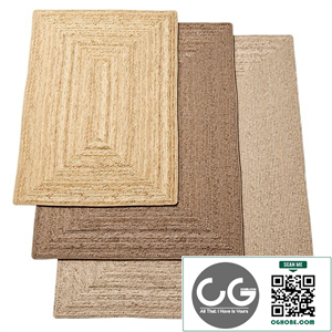 Natural braided jute rug