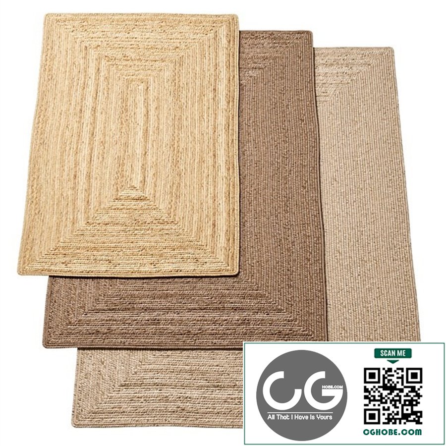 Natural braided jute rug