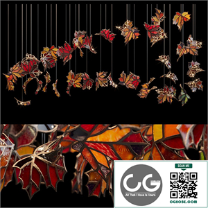 Light stained glass Vargov Design - Golden autumn