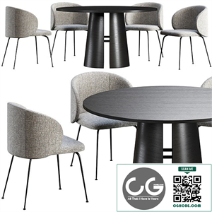 Dining table Teulat Cep + chair La Forma Minna