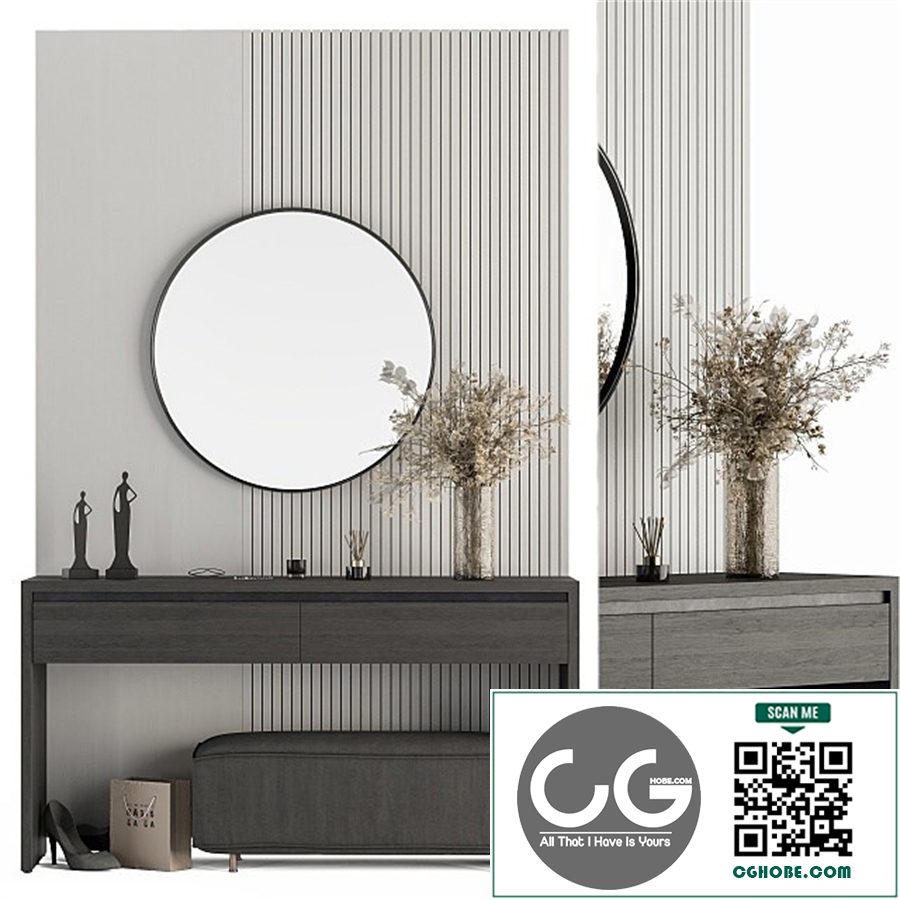 Hallway 26 - Black and Gray Entrance