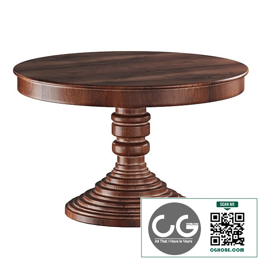 Round dining table in classic style