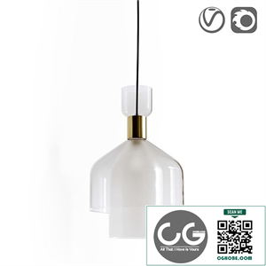Glass and brass lamp, Amoris