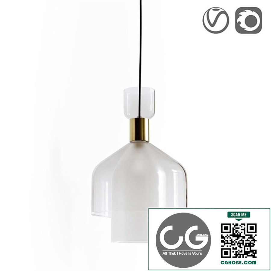 Glass and brass lamp, Amoris