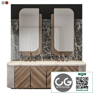 Luxury Marble Wood Bathroom