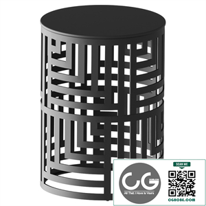 Athes Black Metal Cutout Side Table Coffee Table Coffee Table Coffee Table
