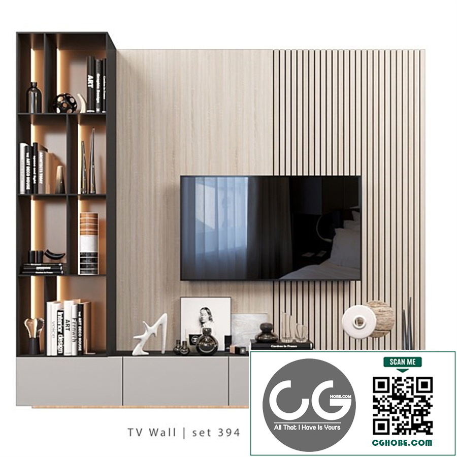 TV Wall | set 394 | TV shelf