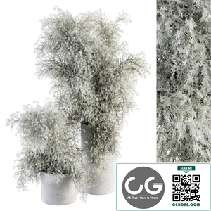 Bouquet - Green Branch in Concrete vase 79